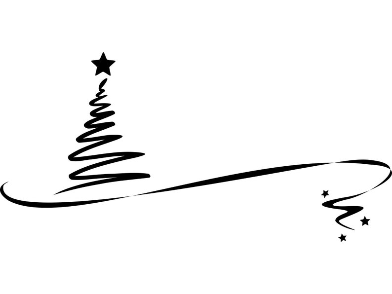 ÁRBOL DE NAVIDAD ÁRBOL DE NAVIDAD Silueta Vector Gráfico svg imagen 1