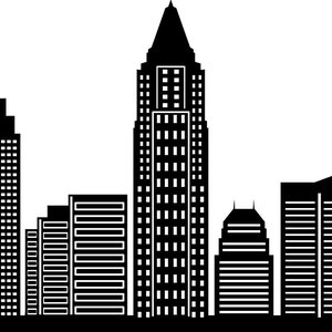 CLEVELAND SKYLINE Outline Silhouette Vector svg eps jpg png