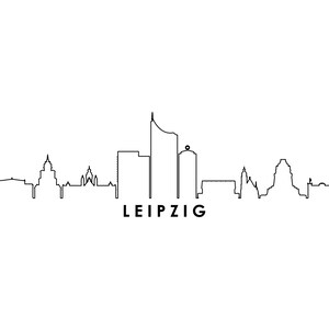 LEIPZIG Sachsen Germany SKYLINE City Outline Silhouette Vector Graphic svg eps jpg png