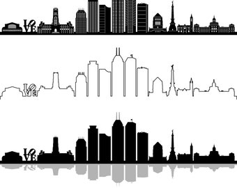 INDIANAPOLIS Indiana USA SKYLINE City Outline Silhouette Vector Graphic svg eps jpg png