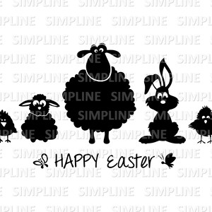 PASEN Schapen Konijn Kuiken Vector svg eps png