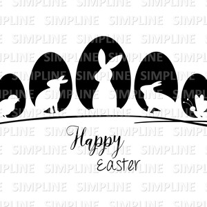 EASTER Rabbit Chick Egg Silhouette green vector svg eps png