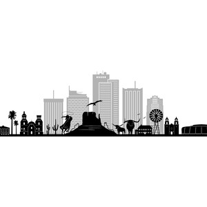 ARIZONA State USA SKYLINE City Outline Silhouette Vector Graphic svg eps jpg png