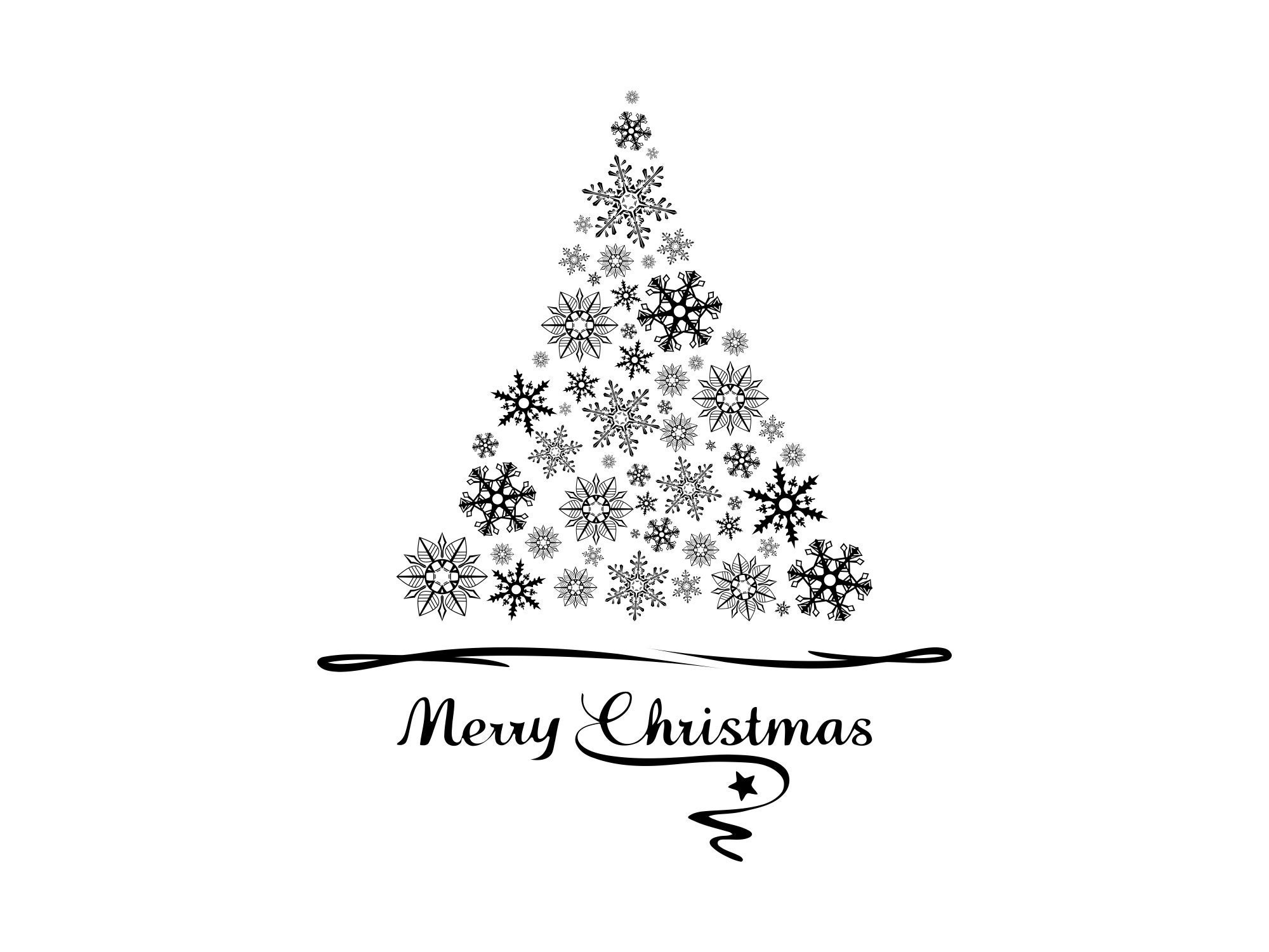 クリスマス クリスマス ツリー雪のシルエット ベクトル グラフィック