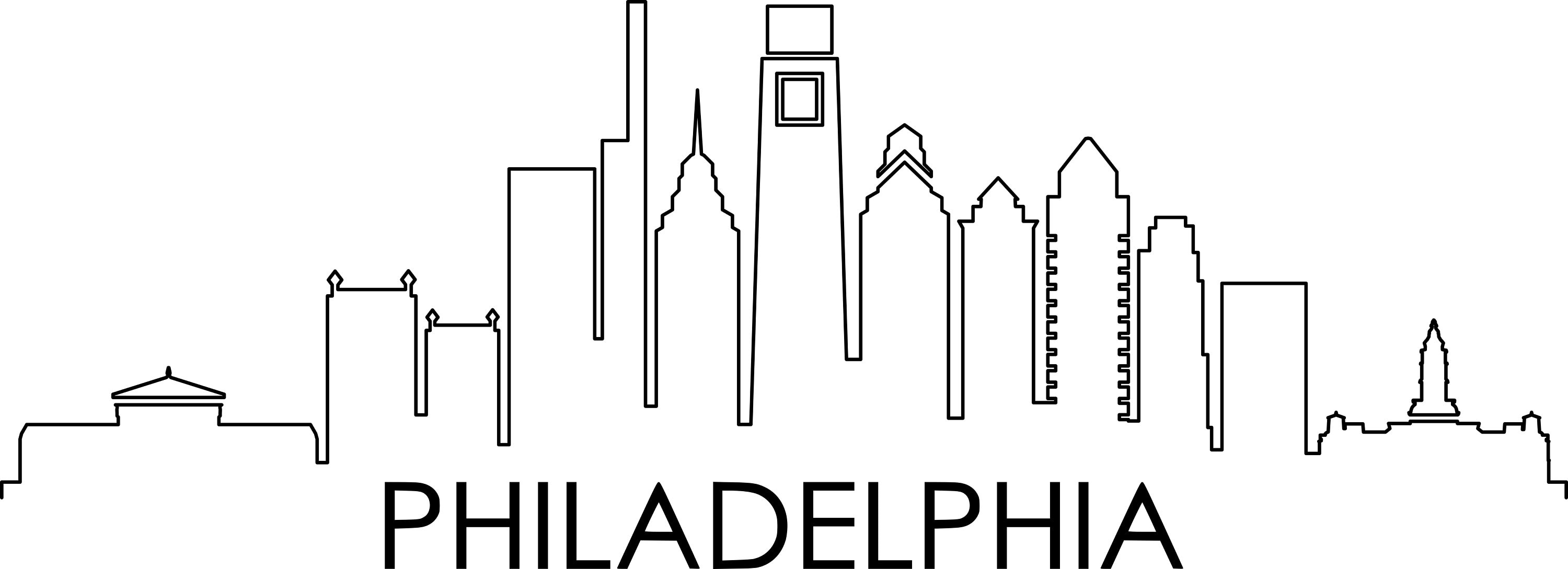 Philadelphia Skyline Outline