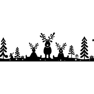 WEIHNACHTEN RENTIER Wald Engel Umriss Silhouette Vektor svg eps jpg png