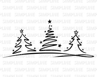 WEIHNACHTEN Weihnachtsbaum Baum Silhouette Vektor Grafik svg eps png