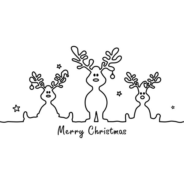 CHRISTMAS REINDEER Moose Deer Map Outline Silhouette svg eps jpg png