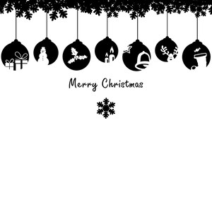 クリスマス ボール ツリー安物の宝石の赤いシルエット svg eps jpg png