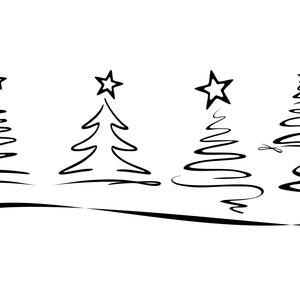 DÉCORATION DE SAPIN DE NOËL ARBRE Silhouette Vector Graphic svg eps jpg png