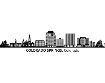 COLORADO Springs Colorado USA SKYLINE City Umriss Silhouette Vektor Grafik svg eps jpg png