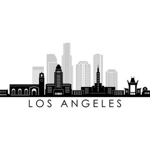 LOS ANGELES California Usa SKYLINE City Outline Silhouette Vector Graphic svg eps jpg png
