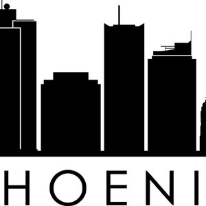 PHOENIX Skyline Outline Silhouette Vector svg eps jpg png
