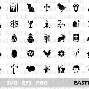 EASTER Spring ICON SET svg eps png