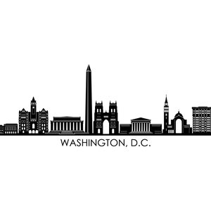 WASHINGTON DC EUA SKYLINE City Outline Silhueta Gráfico vetorial svg eps jpg png