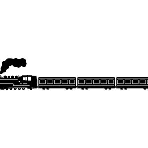 LOK ZUG LOCOMOTIVA A VAPORE Contorno Silhouette Vector Graphic svg eps jpg png