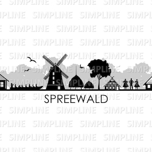 SPREEWALD Silhouette Vector Graphic svg eps jpg png