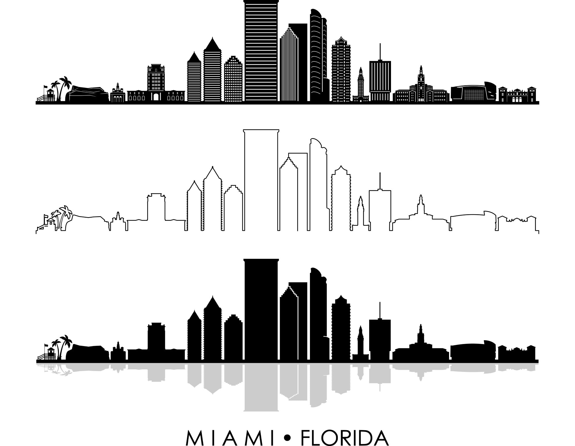Miami Skyline Svg
