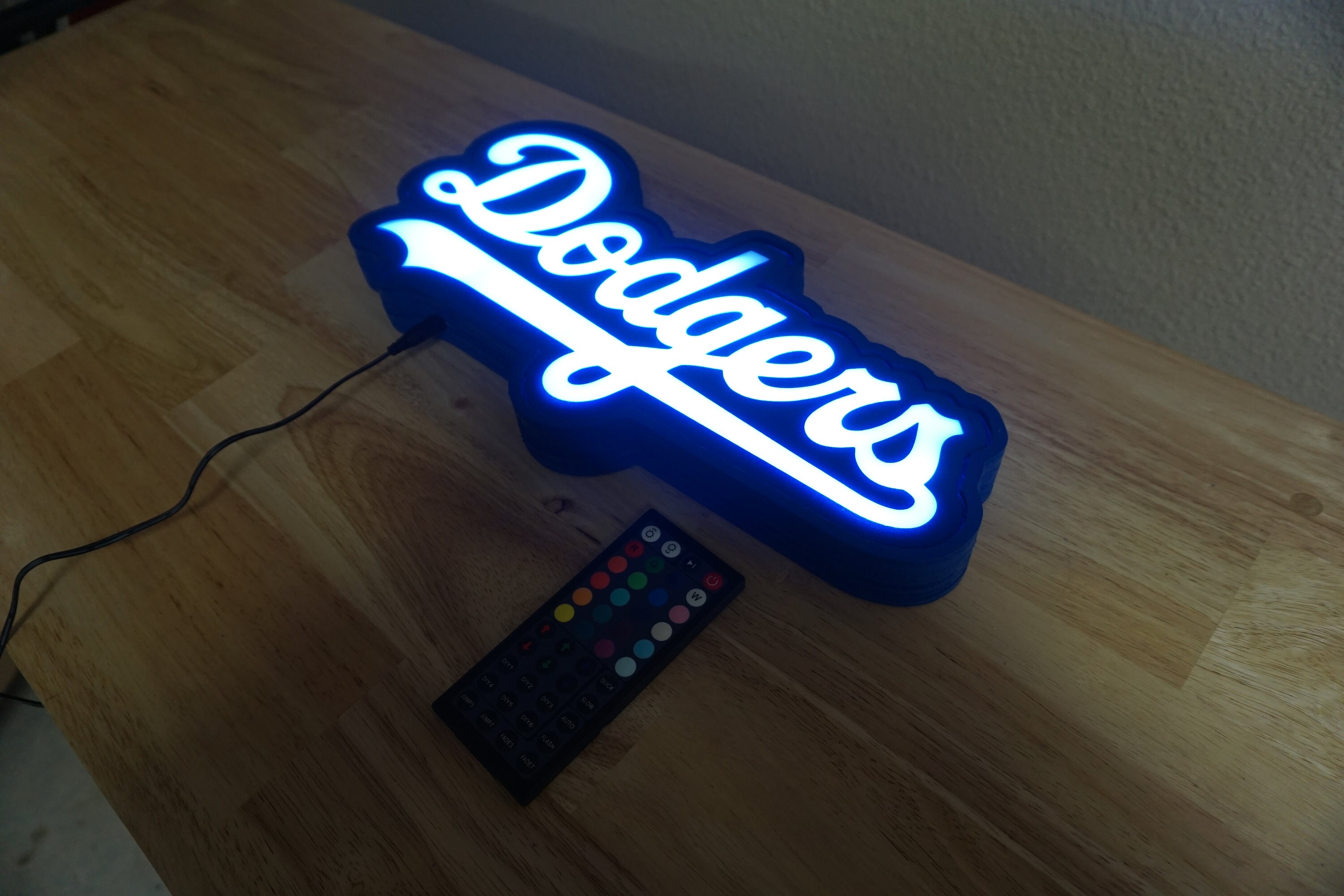 Los Angeles Dodgers light up sign Etsy