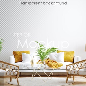 Wall mockup in home interior
