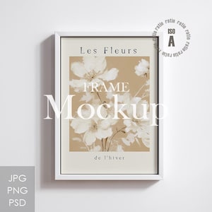 Vertical Frame Canvas Mockup, White Frame (Digital Download)