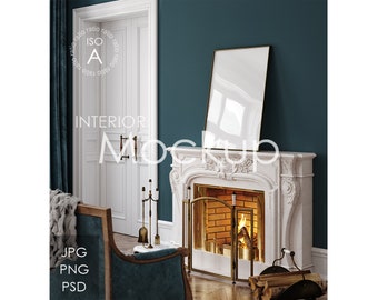 Frame mockup in home interior