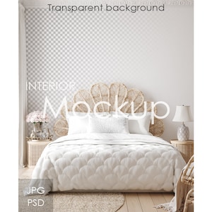 Wall mockup in home interior