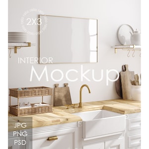 Frame mockup in home interior