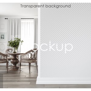 Wall mockup in home interior