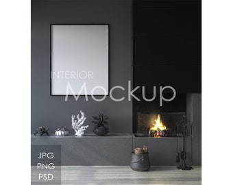 Frame mockup in home interior