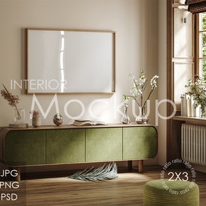 Frame mockup in home interior