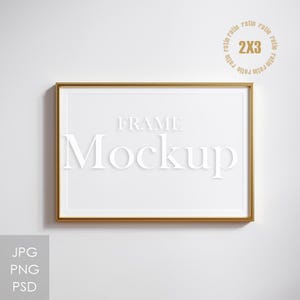 2x3 frame mockup, golden frame, horizontal frame mockup, digital frame mockup, mockup for posters