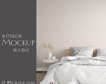 Tom vägg interiör mockup PAKET, Tom vägg mockup, Minimalistisk mockup, Vardagsrum mockup, Inredningsram, vägg mockup