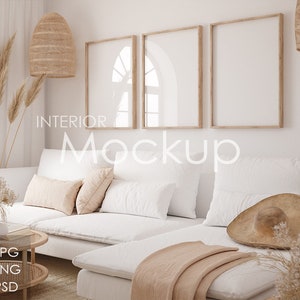 Frame mockup in home interior
