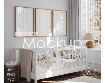 Frame mockup in home interior