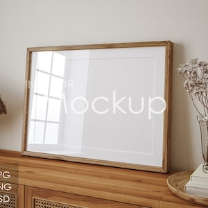 Frame mockup in home interior