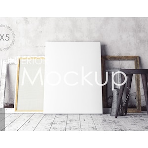 Canvas mockup in home interior