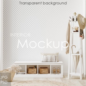 Wall mockup in home interior