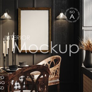 Frame mockup in home interior