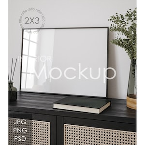 Frame mockup in home interior