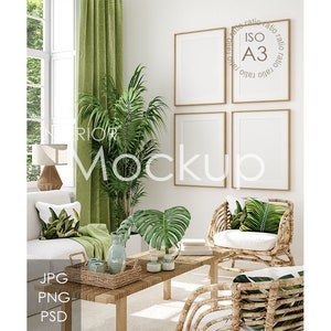 Frame mockup in home interior