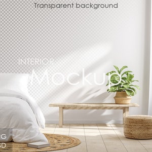 Wall mockup in home interior