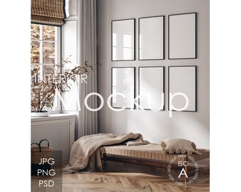 Frame mockup in home interior