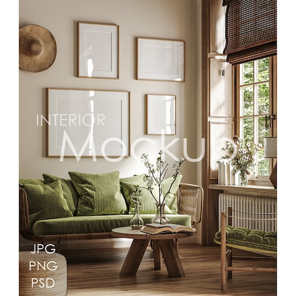 Maqueta de marco en el interior de una casa