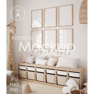 Frame mockup in home interior
