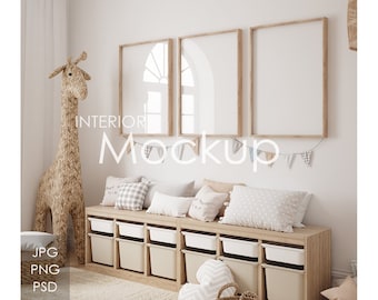 Frame mockup in home interior