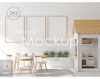 Frame mockup in home interior