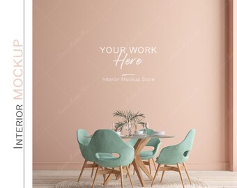 Empty Wall mockup, Minimalist mockup, Living room mockup, Interior frame, wall mockup