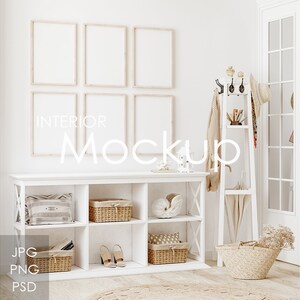 Frame mockup in home interior