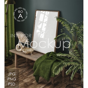 Frame mockup in home interior